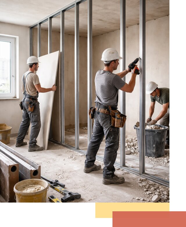 Перенос гипсокартонной перегородки в Иркутске профессионально и быстро