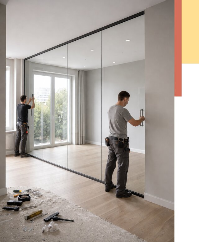 Изготовление стеклянных перегородок в Иркутске от 12867 руб. под ключ | ОТДЕЛОЧНИК-Ркт