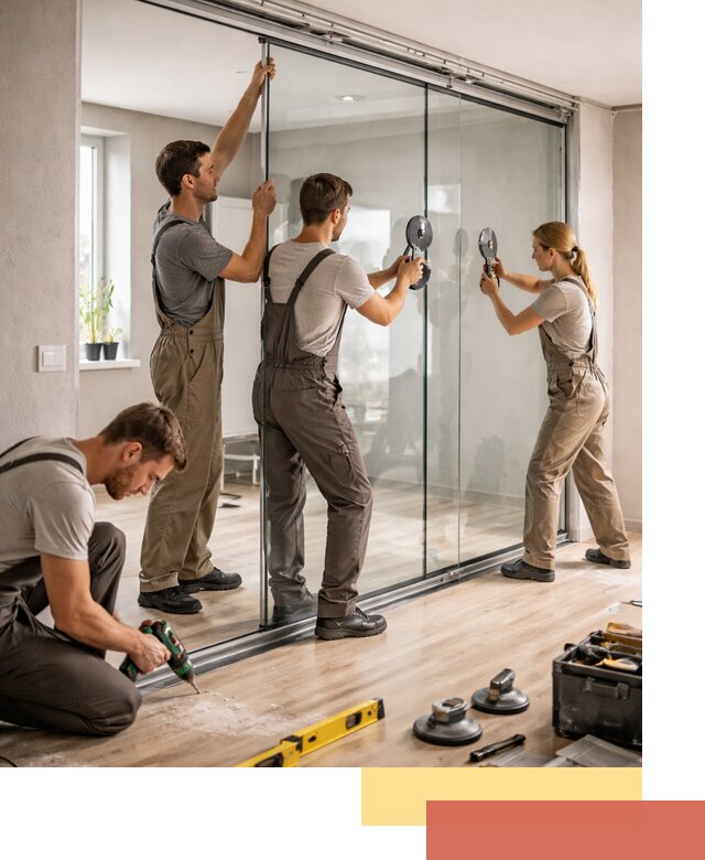 Изготовление стеклянных перегородок на заказ в Иркутске