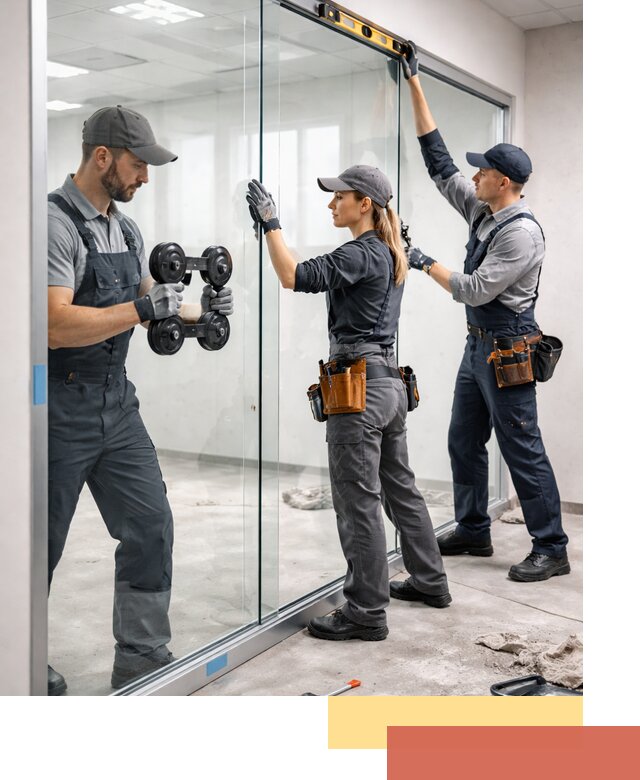 Профессиональный монтаж стеклянных перегородок в Иркутске