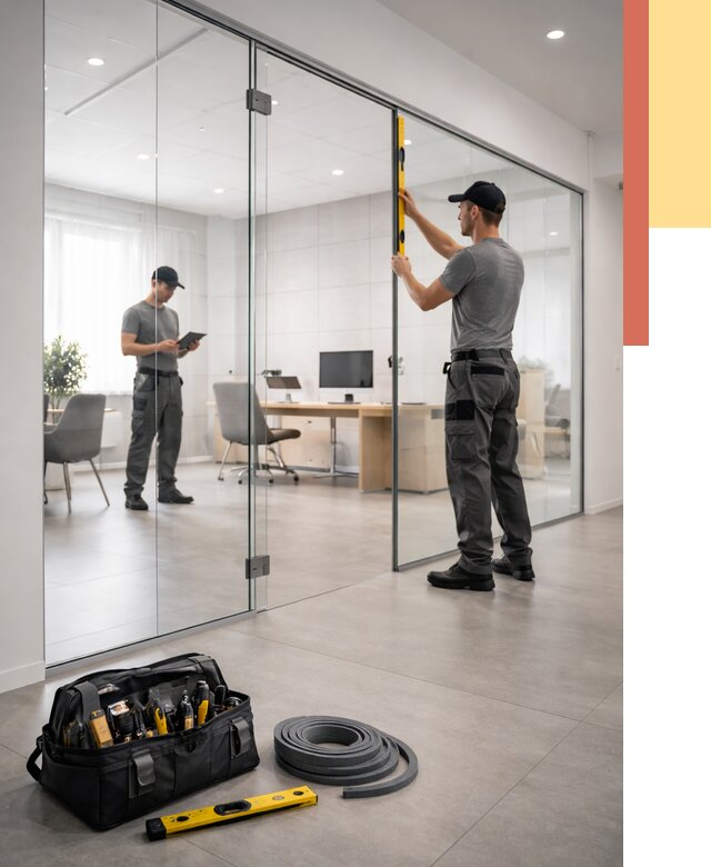 Цельностеклянные перегородки под ключ в Иркутске от 9898 руб. — монтаж и цены | ОТДЕЛОЧНИК-Ркт