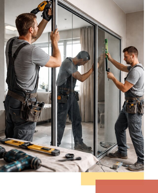 Каркасные стеклянные перегородки под ключ в Иркутске