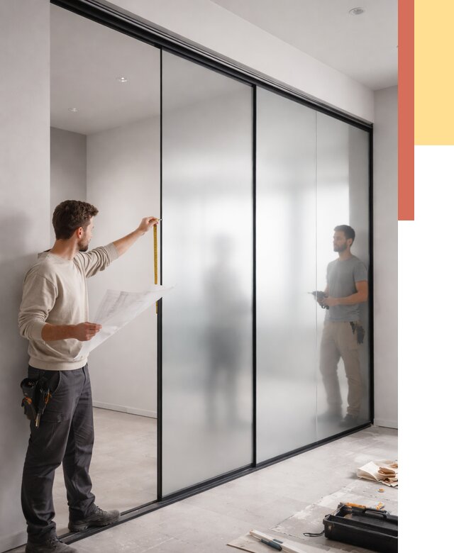 Матовые стеклянные перегородки в Иркутске от 8856 руб. — монтаж и установка | ОТДЕЛОЧНИК-Ркт