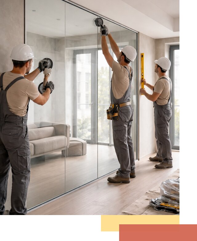 Перегородки из закаленного стекла в Иркутске для офисов и квартир