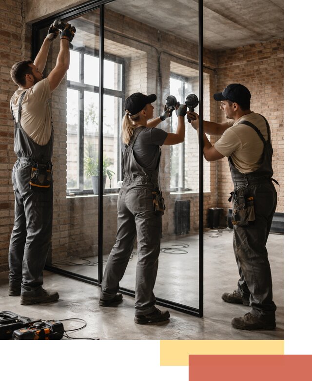 Стеклянные перегородки лофт — изготовление и монтаж в Иркутске