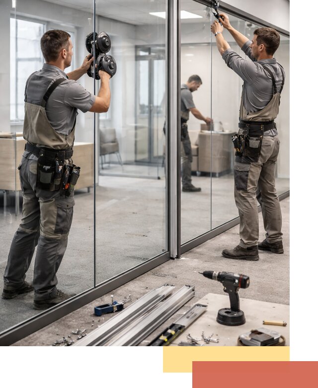 Стеклянные офисные перегородки под ключ в Иркутске