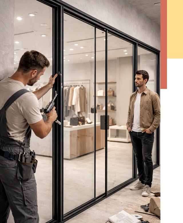 Стеклянные перегородки для магазинов в Иркутске от 8544 руб. под ключ | ОТДЕЛОЧНИК-Ркт