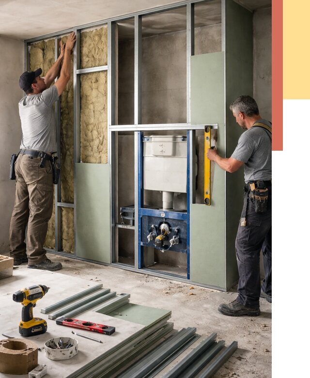 Установка сантехнических перегородок в Иркутске от 8856 руб. | ОТДЕЛОЧНИК-Ркт