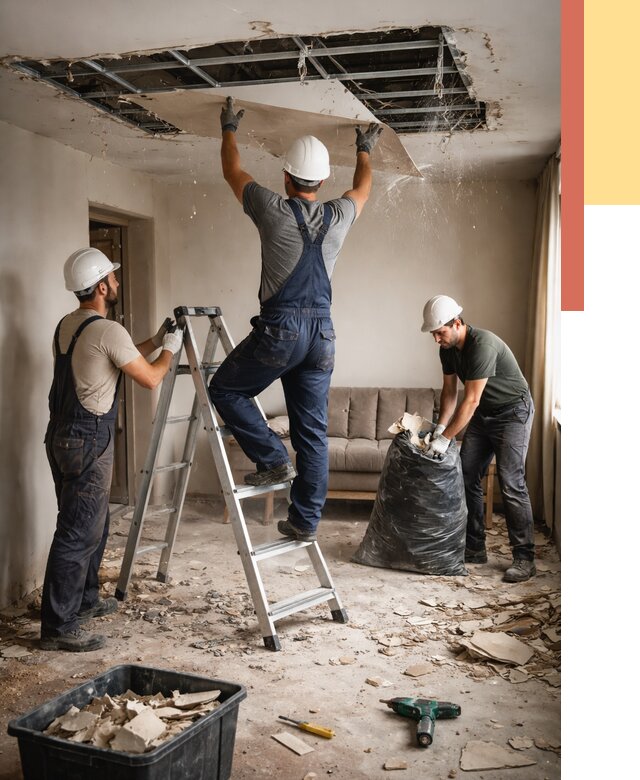 Демонтаж гипсокартонного потолка в Иркутске от 438 руб. за м2 — ОТДЕЛОЧНИК-Ркт