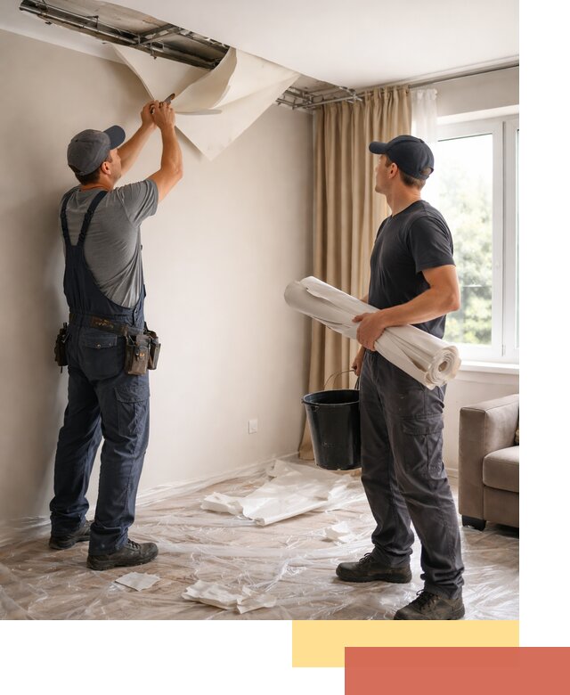 Демонтаж натяжного потолка в Иркутске быстро и аккуратно