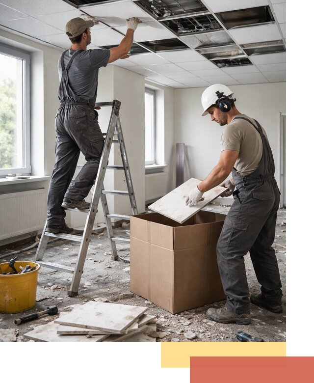 Демонтаж потолочной плитки в Иркутске быстро и аккуратно