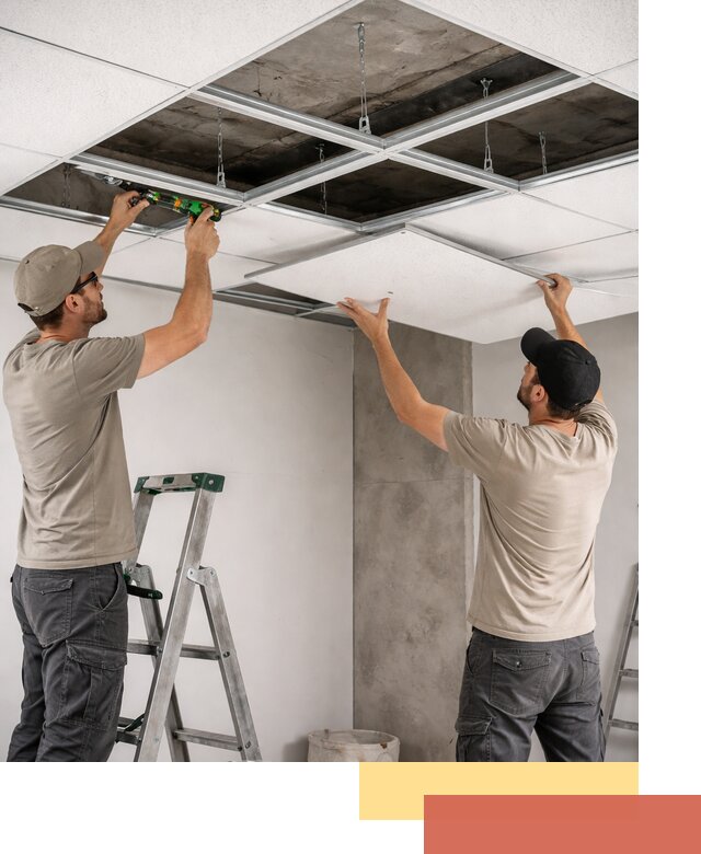 Монтаж потолка Армстронг под ключ в Иркутске