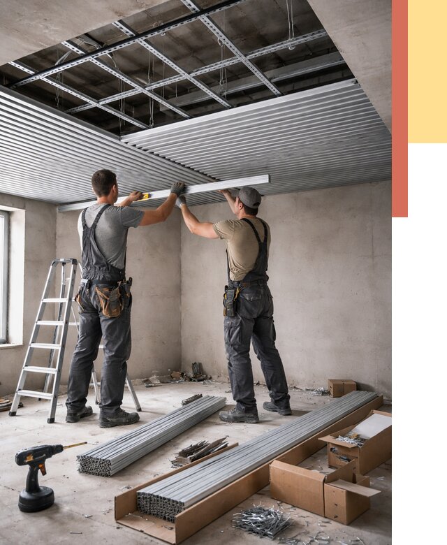 Монтаж реечного потолка в Иркутске от 4689 руб. под ключ | ОТДЕЛОЧНИК-Ркт