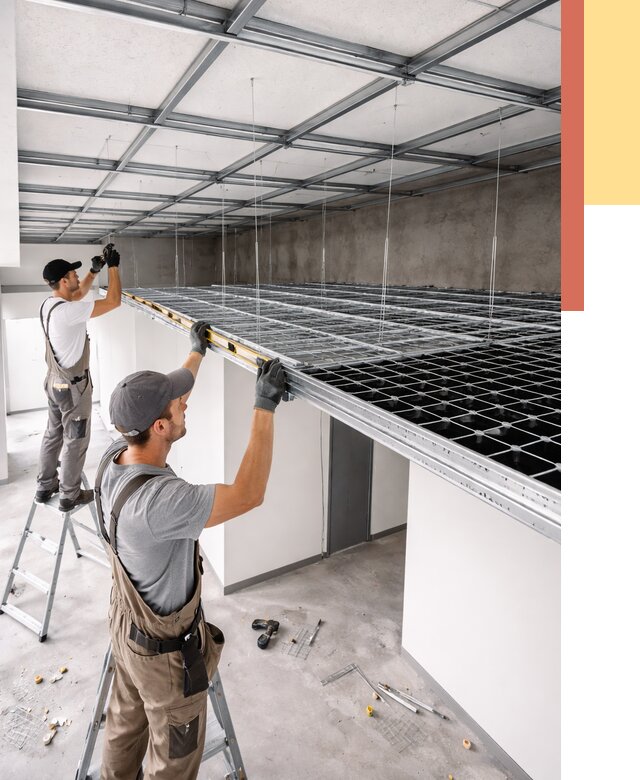 Монтаж потолка грильято в Иркутске от 469 руб./м² — быстрая сборка под ключ | ОТДЕЛОЧНИК-Ркт