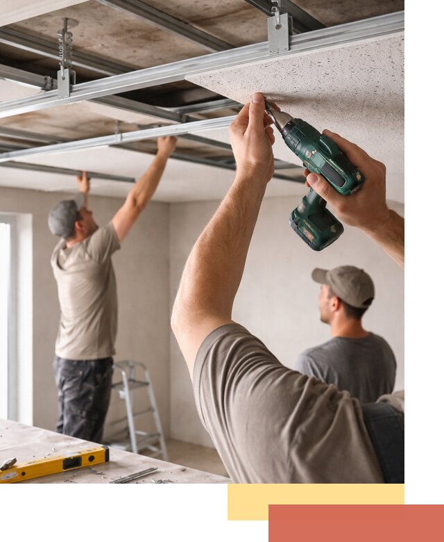 Монтаж акустического потолка в Иркутске под ключ