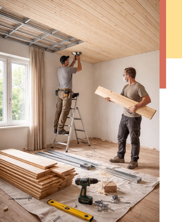 Монтаж потолка из вагонки в Иркутске от 6772 руб. | Быстро и недорого — ОТДЕЛОЧНИК-Ркт