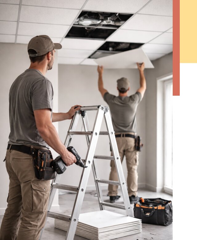 Обслуживание подвесного потолка в Иркутске от 3647 руб. — быстро и недорого | ОТДЕЛОЧНИК-Ркт