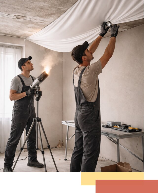 Установка натяжного потолка под ключ в Иркутске