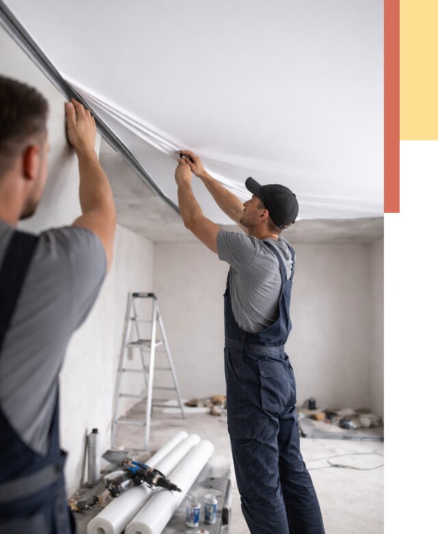 Монтаж матового натяжного потолка в Иркутске от 4689 руб./м² — быстро и недорого | ОТДЕЛОЧНИК-Ркт