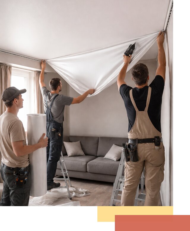 Монтаж сатинового натяжного потолка в Иркутске качественно и быстро