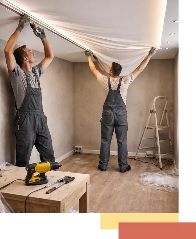 Монтаж натяжного потолка с подсветкой в Иркутске цена и сроки