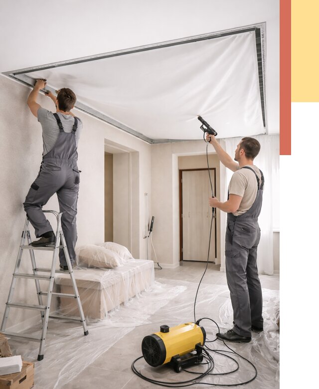 Монтаж натяжного потолка в прихожей в Иркутске от 2761 руб. под ключ | ОТДЕЛОЧНИК-Ркт