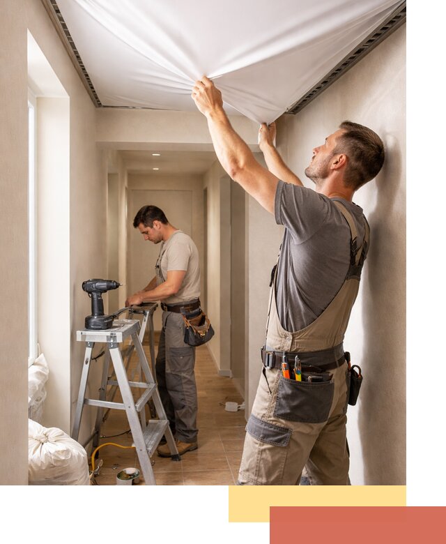 Монтаж натяжного потолка в прихожей в Иркутске