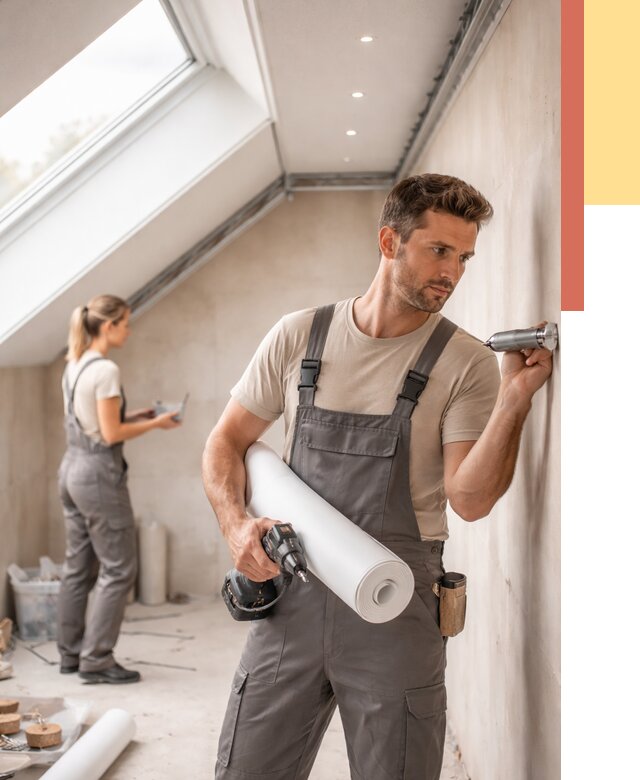 Монтаж натяжного потолка на мансарде в Иркутске от 3647 руб. | ОТДЕЛОЧНИК-Ркт