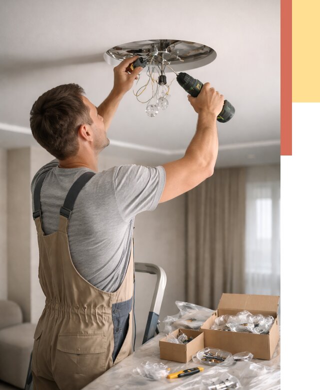 Установка люстры в натяжной потолок в Иркутске от 1250 руб. | Быстро и недорого — ОТДЕЛОЧНИК-Ркт