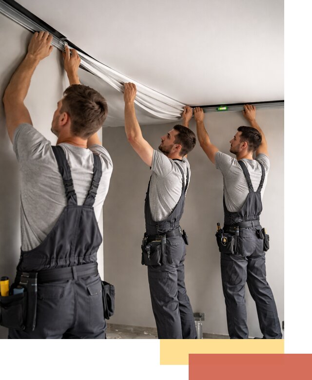 Теневые натяжные потолки в Иркутске: монтаж и отделка быстро и качественно