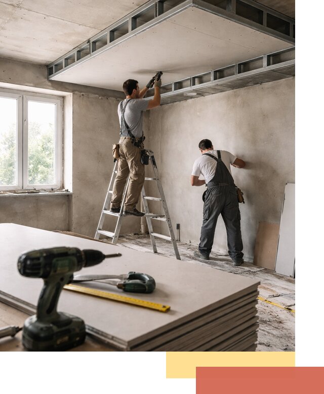 Двухуровневый потолок из гипсокартона в Иркутске