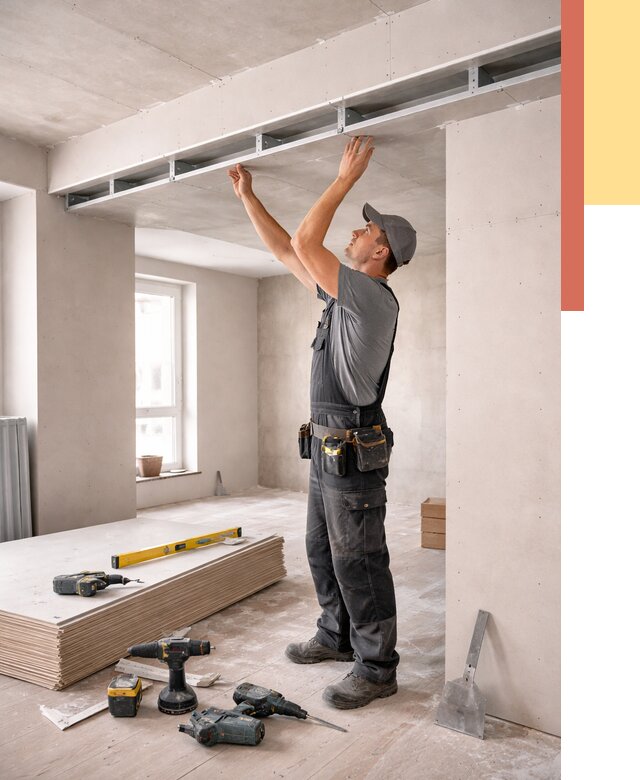 Потолок из гипсокартона с нишей в Иркутске от 1302 руб. под ключ | ОТДЕЛОЧНИК-Ркт