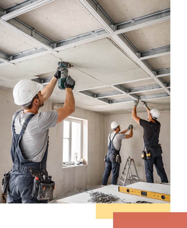 Кессонный потолок из гипсокартона под ключ в Иркутске