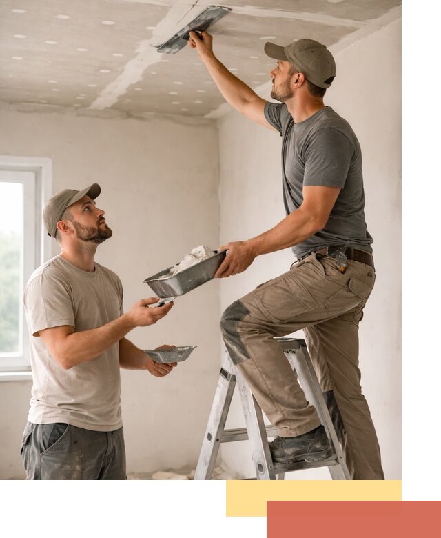 Шпаклевка потолка из гипсокартона в Иркутске качественно и быстро