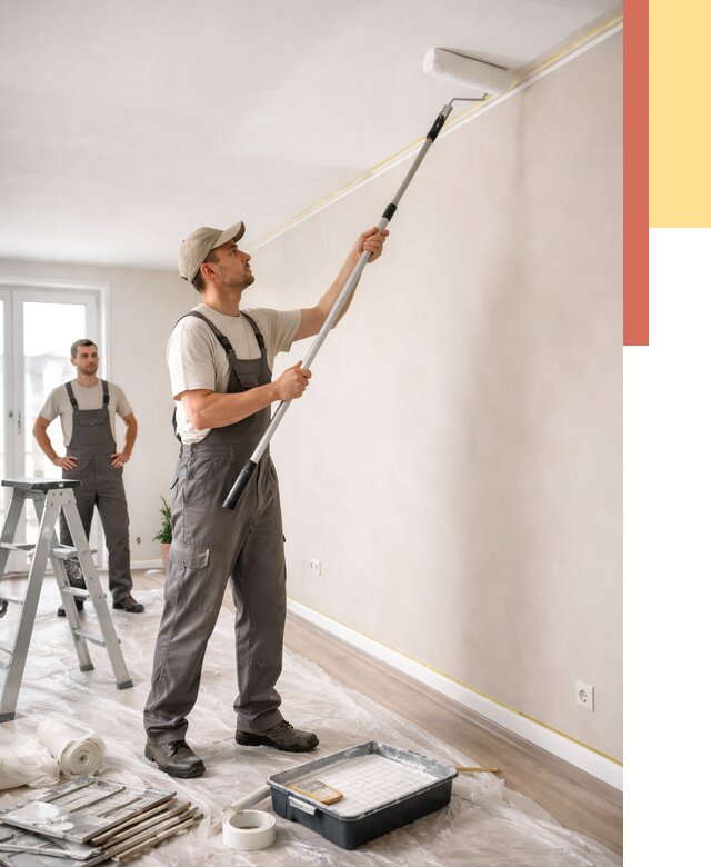 Покраска потолка из гипсокартона в Иркутске от 4689 руб./м2 — услуги под ключ | ОТДЕЛОЧНИК-Ркт