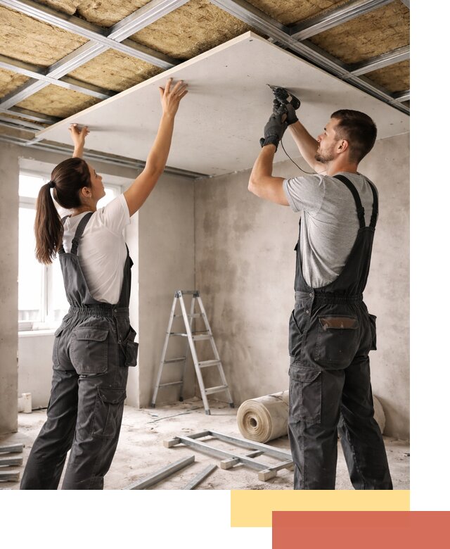 Звукоизоляция потолка из ГКЛ в Иркутске профессионально и надежно