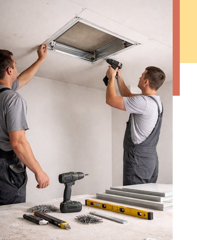 Установка люка в потолок ГКЛ в Иркутске от 2605 руб. под ключ | ОТДЕЛОЧНИК-Ркт