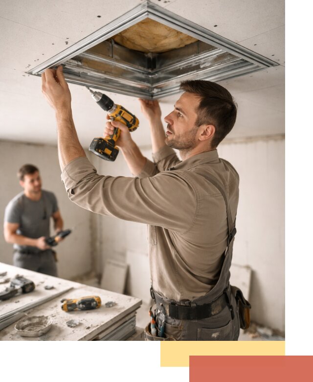 Монтаж люка в потолок из ГКЛ в Иркутске