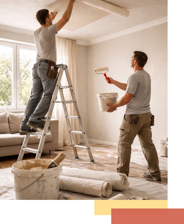 Поклейка обоев на потолок в Иркутске — качественно и быстро