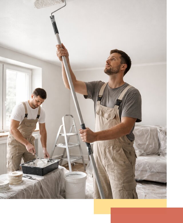 Покраска потолка водоэмульсионной краской в Иркутске