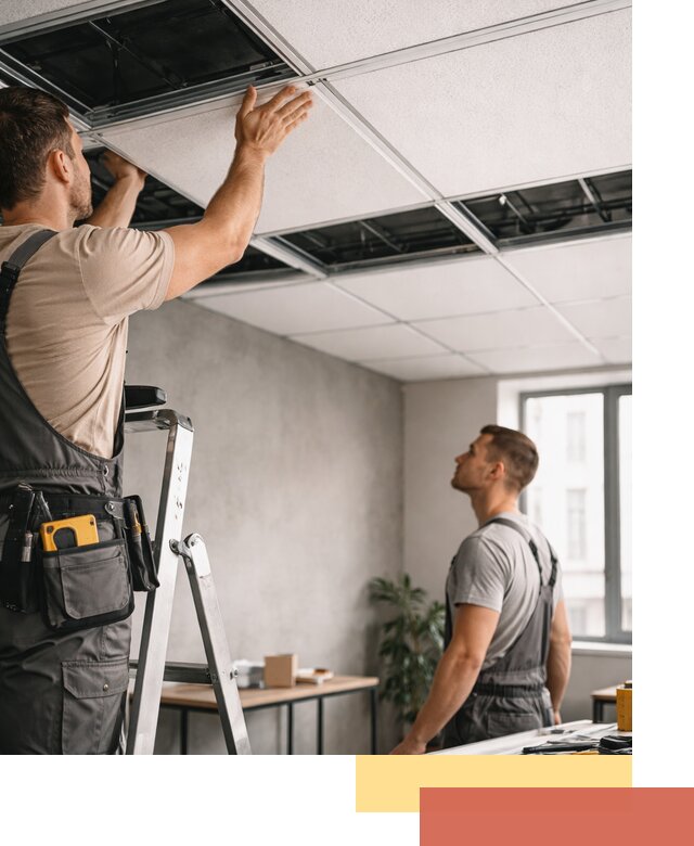 Монтаж потолочной плитки в Иркутске качественно и в срок