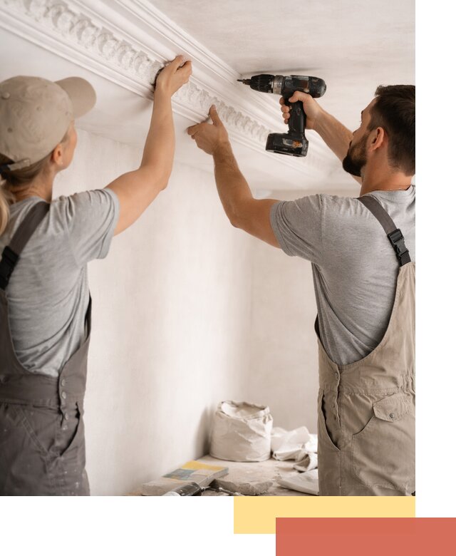 Профессиональный монтаж лепнины на потолок в Иркутске