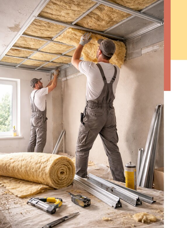 Утепление потолка в Иркутске от 7502 руб/м2 — недорого, быстро, под ключ | ОТДЕЛОЧНИК-Ркт