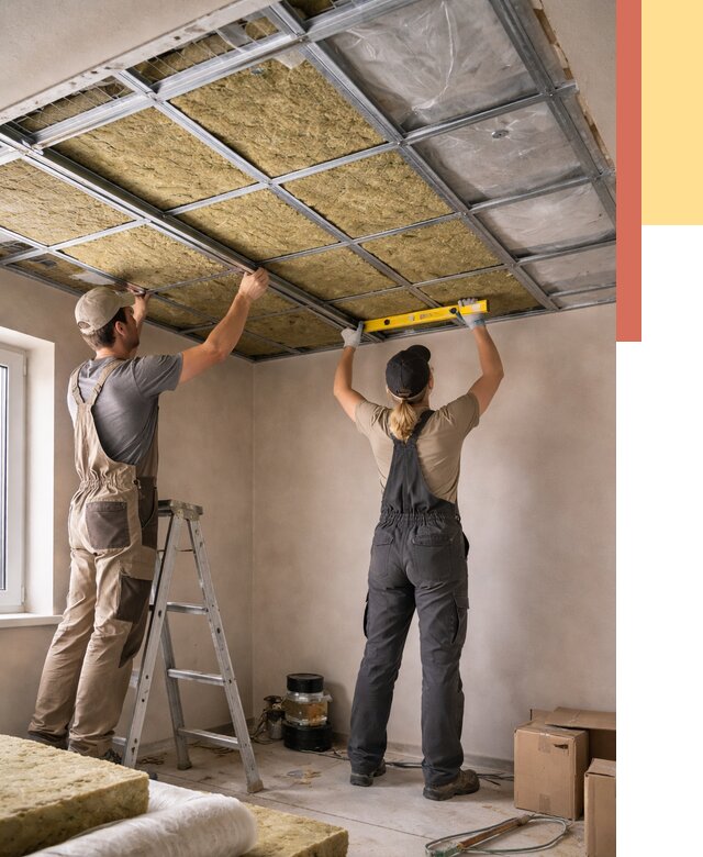 Шумоизоляция потолка в Иркутске от 1302 руб. под ключ — услуги ОТДЕЛОЧНИК-Ркт